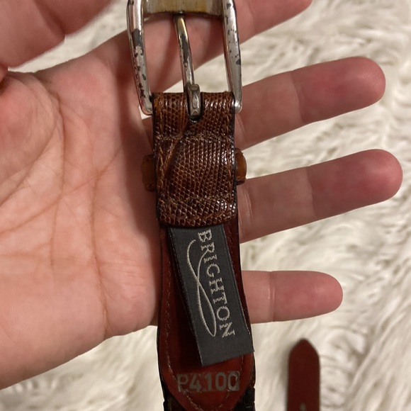 Brighton Man Belt size 40 good condition brown color - Picture 3 of 15